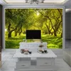 3d Scenery Wallpaper Green Tree-lined Path With Beautiful Landscape Living Room Bedroom Home Decor Painting Mural Wallpapers Wall Papers