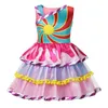 Girl's Dresses Baby Girls Colorful Candy Tutu Dress Kids Birthday Party Cosplay Costume Children Fashion Carnival Lollipop Donut Ball Gown 2