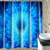 방수 샤워 커튼 3D 풍경 만화 동물 절묘한 패턴 커튼 욕실 고품질 욕실 액세서리 210402