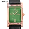 YAZOLE Fashion Women Watch Charming Crystals Decoration Rectangle Dial Quartz Wristwatch Female Gifts Relogio Feminino watches6317655