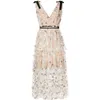 Joven Gee Runway SP Diseñador Vestido de verano Spaghetti de mujer Correa elegante de encaje floral bordado con lentejuelas de estrella con malla midi vestidos y211227