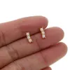 Triple Horyzontalny Bar Opal Earring 2021 925 Sterling Silver Silver Stone Design Minimal Delikatne ćwieki dla dziewczyny