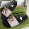 designer mens slides womens heels rubber slide sandal summer beach flops bright leather embossed flip flops party shoes 267-311