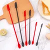 3Pcs / Set Flexible Silicone Grattoir Réutilisable Double Tête Cuisine Jam Beurre Spatule Maquillage Masque Visage Crème Brosse Beauté Outils BH6014 TQQ