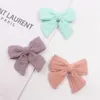 Newborn Cotton Hair Bow Hair Clips,2.8inch Baby Ribbed Bow Barrettes Infant Baby Knotbow Hairpins Kids Girls Headwear