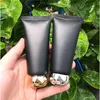 60g Empty Frosted Black Soft Tube For Cosmetics Packaging 2 OZ Lotion Cream Plastic Bottles , Unguent Containers squeezehigh qiy