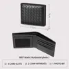 カードホルダープレミアムソフトシープスキン本革豪華な手作り編み物男性財布2021 EST 3サイズシリーズバイフォールドフォリオ財布