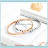 Bracelets Jewelryfashion Luksusowy projektant Bringling Diamond Cyrcon Rzymskie Numery Rose Gold Titanium Bransoletka Bransoletka dla kobiet dziewczyn 17