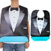 マットパッドアダルトスーツスタイルビブ防水柔らかい再利用可能な男性のための蝶ネクタイデザインポケット33 x 18インチ