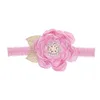 Baby Lace Headbands Meninas Crianças Flor Boutique Acessórios De Cabelo Crianças Elástico Strass Leaf Hairbands Cor Sólida Kha181