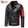 Männer Herbst Winter Motor Biker Vintage Warme Fleece Lederjacke Männer Outwear Casual Klassische Punk Stil Bomber Jacke Mantel 211124