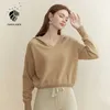 Fansilanen Casual Streetwear Gebreide Sweater Hoodies Dames Wol Herfst Winter Oversized Pullover Vrouwelijke Elegante Zwarte Jumper Top 210607