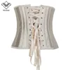 Wechery Body Shaper Waist Trainer 24 Boned Waist Corsets Waist Cincher Underbust Body Corset Shapers Modeling Strap Slim Sheaths X0713