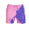 Men's Swimwear Men Encounter Water Color-changing Swimming Trunks Beach Shorts Personality Large-size Temperature-sensitive