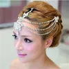 Silver Plated Crystal Indian Hair Accessories Head Jewelry Forehead Pieces Wedding Tiaras Bridal Chain 210701