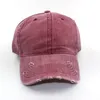 Vintage mytedarowana zabarwiona czapka baseballowa Niski profil regulowany unisex klasyczny gładki sport na świeżym powietrzu Snapback Kaponek CYZ31733626839