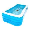 Piscina gonfiabile 1.5/1.8/2/2.6/3.05M 3/4 Strati Ispessito Giochi d'acqua estivi all'aperto Piscine gonfiabili per adulti Bambini X0710