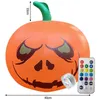 Décoration de fête 1 pièces 16 pouces télécommande citrouille globe oculaire lumineux cadeau lumière jouets anneau Halloween Up jouet Q8N4266C