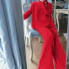 Fashion-Two Piece Dress Genayooa Höst vinter Strikkad Tracksuit Kvinnor Solid Cashmere 2 Set Kvinnor Outfits Suit Loose Jumpers Ladies Korean