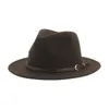 2021 여성 Fedoras 여자 모자 소년 모자 Felted Kids 아기 모자 작은 52cm 54cm 벨트 결혼식 귀여운 아이 Fedoras Sombreros de Mujer