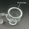 Beveled Edge Seamless Quartz Smoking Banger Set 14mm 18mm 10mm Male Female 45 90 Degree Fully Weld Nail Bangers Luminous Terp Pearl Bead