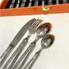 أدوات مائدة عالية الجودة مكونة من 24 قطعة من الفولاذ المقاوم للصدأ مجموعات أدوات المائدة سكين ملعقة شوكة مجموعة أواني الطعام في مطعم الزفاف