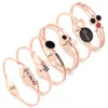 Bangle Sydkorea Enkel Rose Guld Rostfritt Stål Non-Fading Armband Smycken Damar Par Festival Titanum Kvinnor