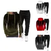 Set de Sweat à capuche pour hommes SweatsSuit Sportswear Sweatswear Sweatswear + Pantalon de survêtement 2 pièces Automne Hiver Homme Homme Vêtements Chaud Sweatshirts 211109