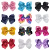 Baby Children Glitter Paillette Bow Knot Hair Clip Barrettes Bobby Pin Hairpin Hairs Dress Fashion Jewelry Will and Sandy Black Red White Blue