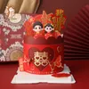 Autres fournitures de fête d'événement décoration de mariage chinois rouge mariée marié papillon gâteau Topper saint valentin cuisson beaux cadeaux