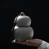 Serbatoio di stoccaggio per teiera creativo doppio retrò sigillato in ceramica con zucca da due libbre Tea Caddies Teaware