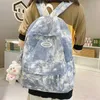 Einfaches Färben Design Frauen Rucksack Kawaii Nylon Büchertasche Weibliche Mochila Schulrucksack für Teenager-Mädchen Reiserucksack 210922