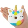 géant arc-en-ciel décompression jouet fidget PU mousse lapin Candicorn licorne beignet scintillement monter lentement humide doux