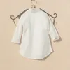 Blusa para niñas Ropa de primavera para niños Conejo de dibujos animados Tops de manga larga Blusas blancas para 8 a 12 años Camisa para niñas adolescentes 210331