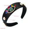 2021 Personality Exaggerated Demon Eyes Color Rhinestone Pearl Hairbands Fashion Trend Street Style Headbands