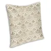 Coussin Oreiller Décoratif Élégant Fleur De Lys Motif Housse De Coussin Lily Floral Fleur De Lys Etui De Sol Pour Canapé Cool Taie D'oreiller 262n