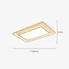 Led Living Room Ceiling Lights Rectangular Lighting Crystal Lamps Dining Room Bedroom Light Modern Minimalist Atmospheric Househol