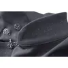Китайский стиль футболки топы стойки воротник шикарные кардиганы винтажные кнопки с длинным рукавом твердые тройники ulzzang стильный свободный mujer 210417