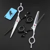 Hårsax 6 Professionell salongstruktur Set Cutting Barber Haircut Thinning Shear Swivel Thumb Shears5616239