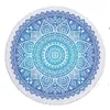 Ny rund strandhandduk Indisk Mandala Tapestry Mikrofiber badhanddukar BEAEK KVINNOR SHAWL YOGA MAT med tofsel picknick mattor 22 färger EWF7890