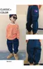 Fashion boys embroidery jeans kids elastic ankler casual denim pants 2022 spring children allmatching cowboy trouser Q37934053344