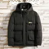 2021 Winter Parka Men Windbreak Plus Velvet Thicken Warm Windproof Coat Male Casual Military Hooded Jackets Zipper Solid Color G1115