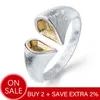 Lotus Fun Real 925 Sterling Silver Ring Natural Creative Designer Fine Jewelry Top Quality Love Heart Pierścienie dla kobiet Bijoux 211217