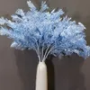 Fleurs décoratives couronnes artificielles fausses plantes feuilles bricolage décoration de mariage toile de fond accessoires pour la maison couleur bleue