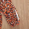 Fashion Toddlers Baby Girls Kids Clothes Sets Short Sleeve Black T Shirts Tops+ Leopard Wide Leg Split Pants 2pcs Outfits