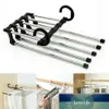 5 In 1 Stainless Clothes Trousers Towels Storage Holder Stand Rack Adjustable Extension Wardrobe Hanger Hook Home Organizer Factory price expert design Quality