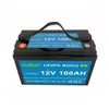 2022 NIEUWE LIFEPO4 12V 100AH ​​Lithium Batterijen Pack Deep Cycle Oplaadbare Lithium Ion Phrosfaat Batterij voor RV Golfkar back-up Zonne-energiesysteem