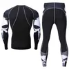 Roupas masculinas Inverno Primeira Camada de Fitness Long Johns Camisa Quente Leggings 3 Parte Tracksuit Homens Underwear Térmica Plus Size Set 211108