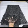 Abbigliamento Abbigliamento Tessuti di pizzo nigeriano francese Tessuto di pizzo africano di tulle con perline fatto a mano di alta qualità per abito da sposa Consegna di goccia