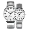 Montres-bracelets Couple Montres Pour Maman Papa Acier Étanche Grand Cadran Lumineux Date Horloge Mâle Hodinky Mode Quartz Lovers255E